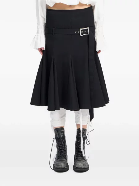 Cu centură fustă midi Ann Demeulemeester negru