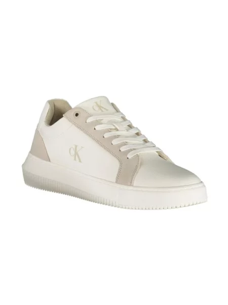 Sneakersy Calvin Klein Jeans chunky płócienne casual białe