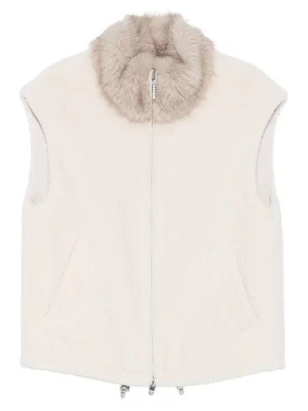 Kołnierzykowy futrzana kamizelka Marccain z futerkiem