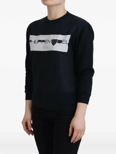 Pulover Philippe Model Paris cu imagine negru