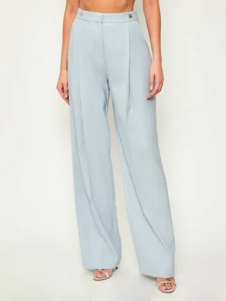 Elisabetta Franchi Pantaloni | Relaxed fit cu adaos de lână albastru
