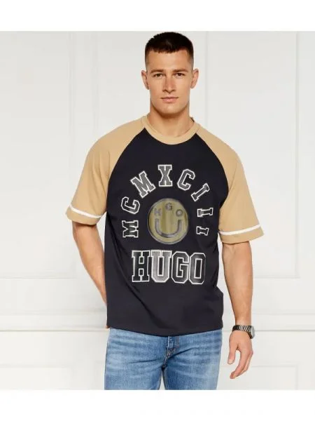 Hugo Blue Tricou Nacamos | Relaxed fit albastru