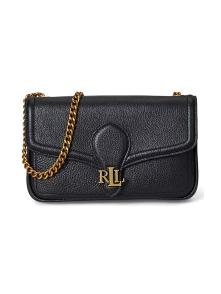 Portfel Lauren Ralph Lauren skórzany retro czarny