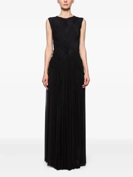 Rochie maxi Atu Body Couture plisată de costum negru