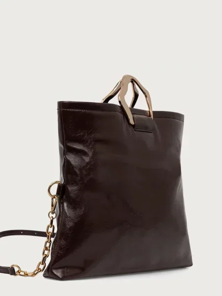 Geantă shopper Aldo din piele maro