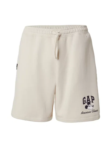GAP Pantaloni DISNEY X GAP crem / negru alb