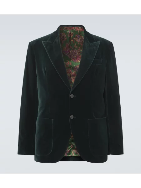 Sacou Etro de catifea verde
