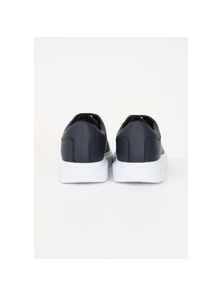 Sneakersy Armani Exchange skórzane klasyczne niebieskie