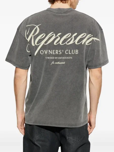 Tricou Represent cu imagine scurt gri
