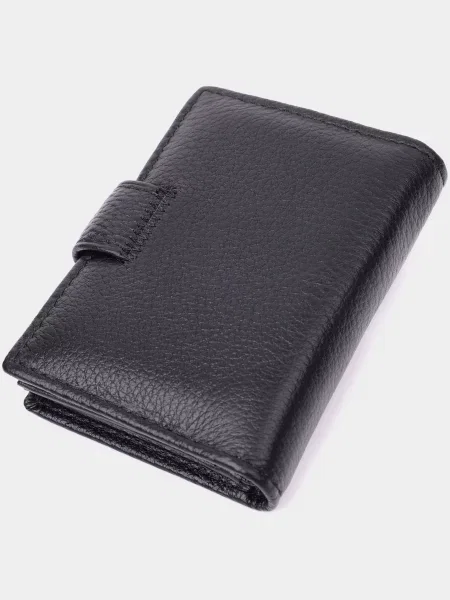 Кожаный кошелек St Leather Accessories черный
