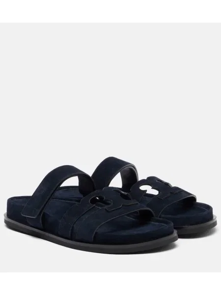 Sandale Tory Burch din piele de căprioară albastru