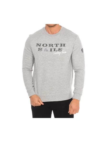Bluza North Sails z nadrukiem żakardowa szara