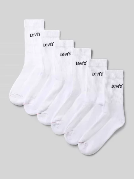 Skarpety z mieszanki bawełny w zestaw 3 szt. Levi's białe