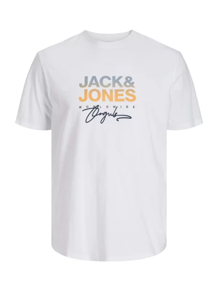 Jack & Jones Plus Majica JORCanggu svetlo modra / rumena / črna bela