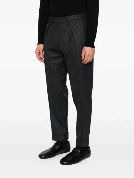 Pantaloni Berwich cu model pepito albastru