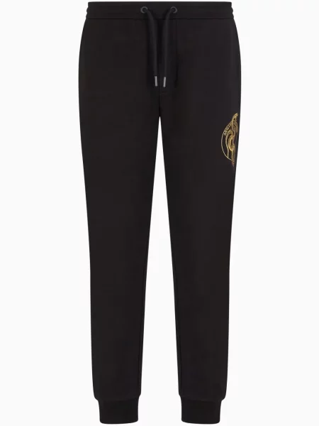 Kalhoty Armani Exchange s výšivkou černé