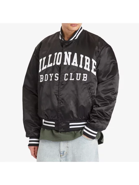 Satynowy kurtka bomber Billionaire czarny