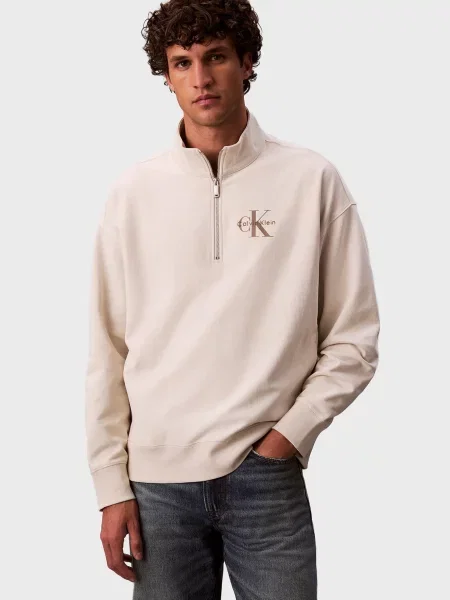 Махровая спортивная кофта Calvin Klein Jeans белая