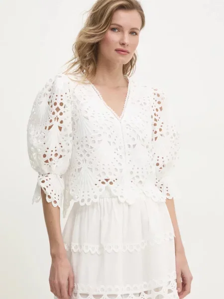 Блуза Answear Lab с изчистен дизайн бяло