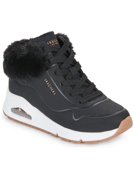 Členkové topánky Skechers čierna