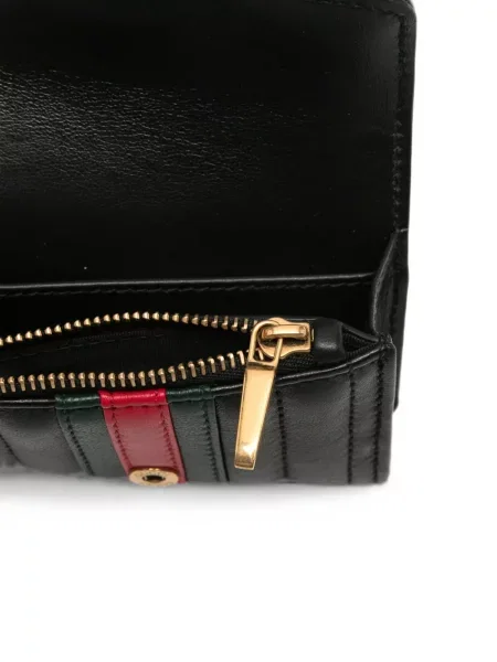 Matlasat portofel Gucci din piele negru