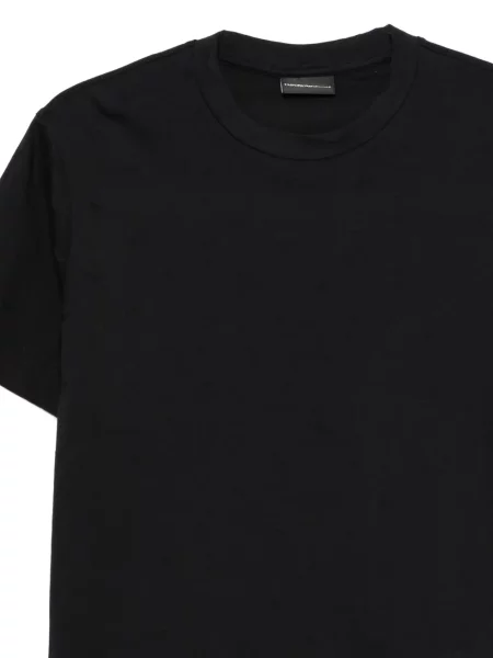 Тениска Emporio Armani с кръгло деколте черно