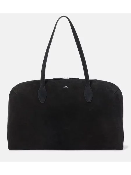 Geantă Toteme din piele de căprioară negru