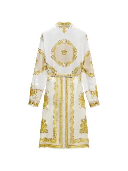 Rochie midi Versace de mătase alb