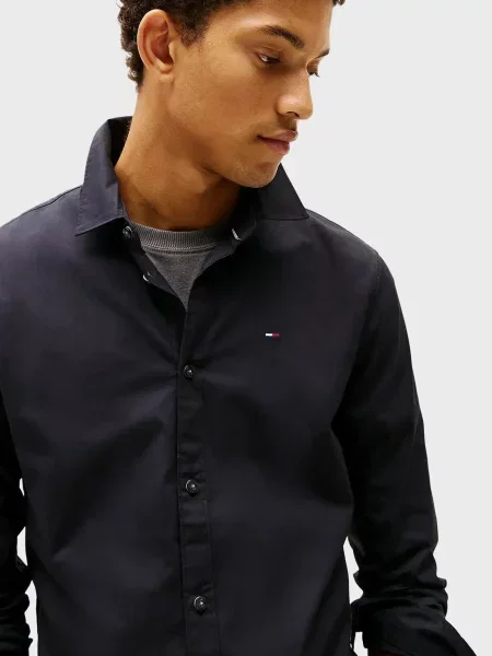 Стрейчева сорочка Tommy Jeans чорна