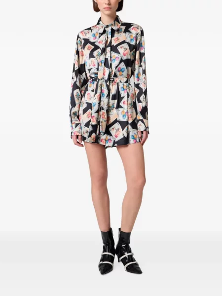 Pantaloni scurți Msgm cu imagine negru