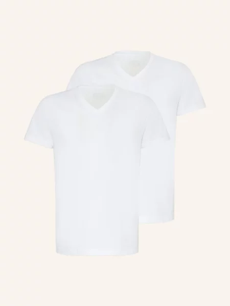 T-shirt z bawełny w zestawie 2 szt. Jockey biała