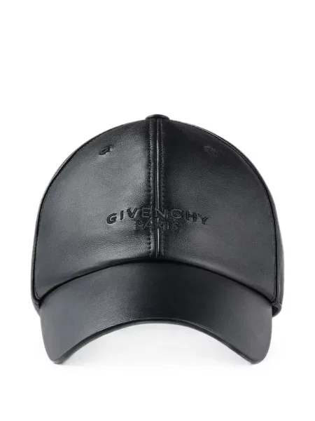 Șapcă Givenchy cu broderie din piele negru