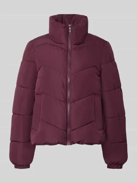 Kurtka pikowana o kroju regular fit ze stójką model ‘LIGARIO’ Vero Moda bordowa