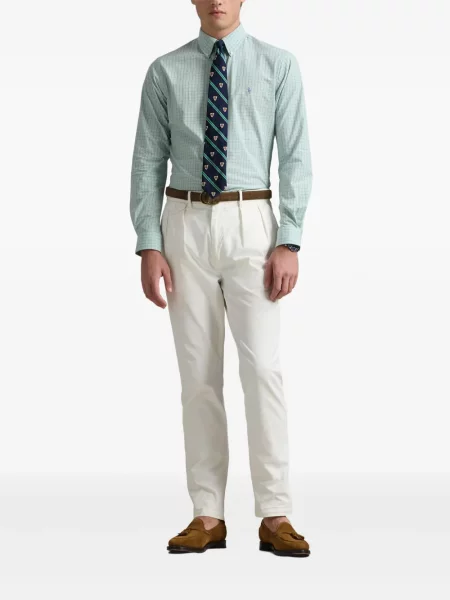 Pletene sportske kratke hlače Polo Ralph Lauren s printom bijela