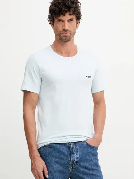 BOSS tricou pentru bărbați din TShirtRN 3P Classic pachet de 3 albastru
