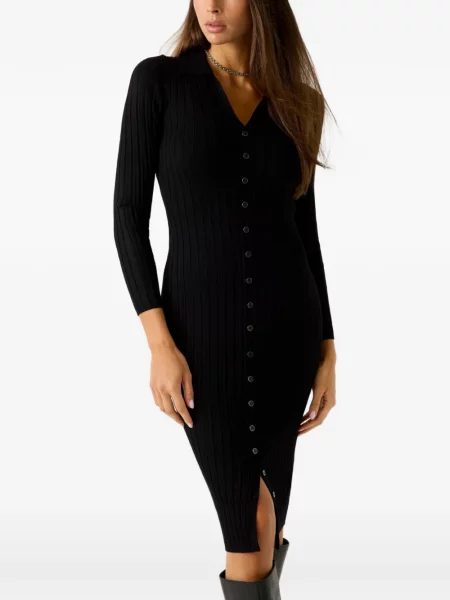 Rochie midi Guess tricotate negru