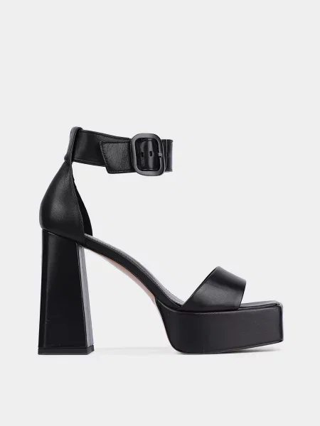 Шкіряні Босоніжки MIRATON чорний