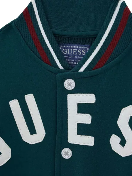 Kurtka bomber dziecięcy Guess zielony