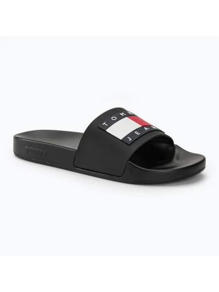 Șlapi pentru bărbați Tommy Jeans Pool Slide Ess black negru