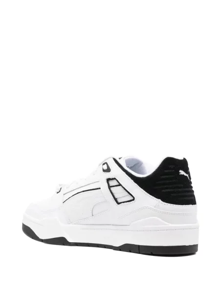 Sneakersy Puma Suede sznurowane koronkowe chunky białe
