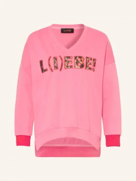 Miss Goodlife Bluza Z Cekinami pink czarna