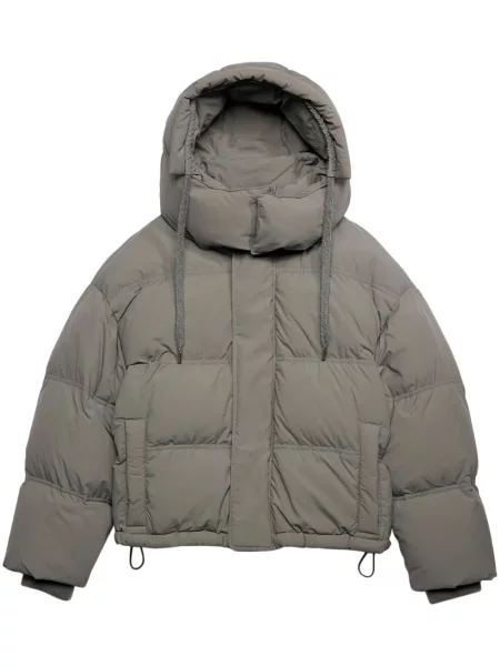 Długa kurtka puchowa Ami Paris ocieplana szara