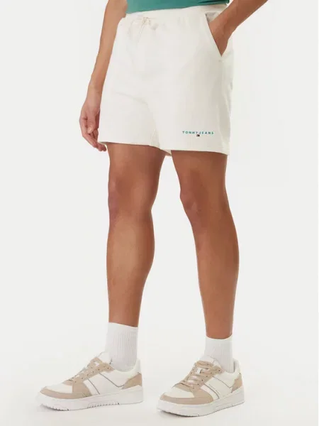 Sportovní kraťasy Tommy Jeans bílé