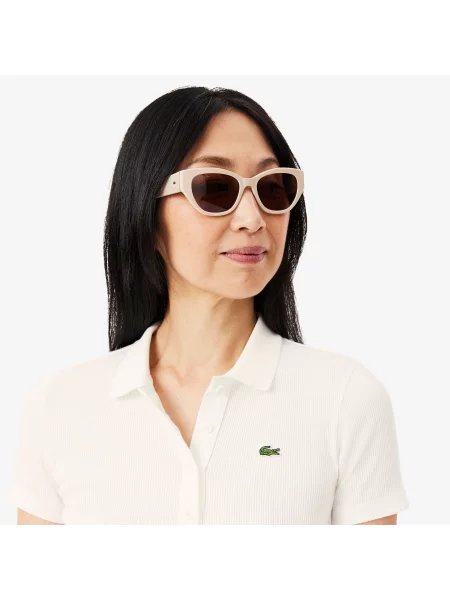 Поло Lacoste белое