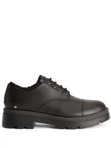 Pantofi Giuseppe Zanotti cu șireturi din piele maro