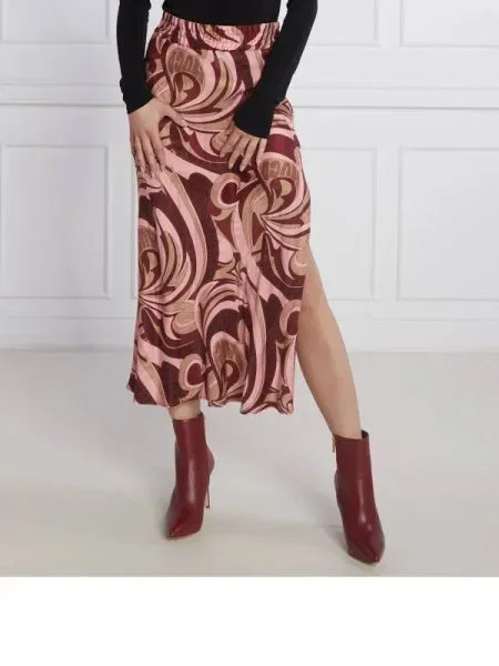 HUGO Fustă Ramale bordo