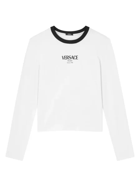 Top Versace lung alb