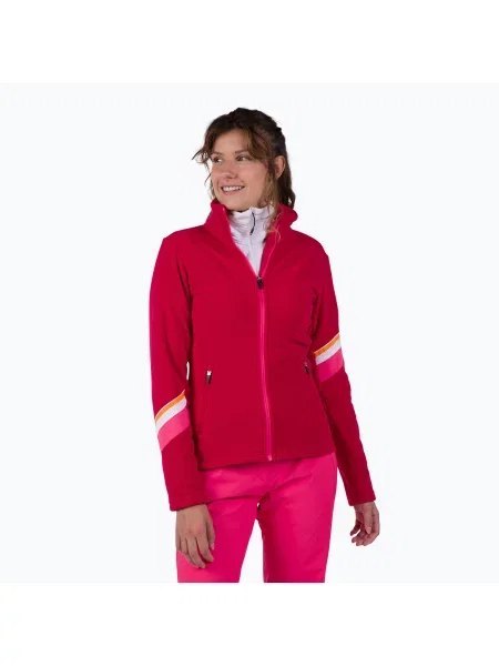 Дамски суитшърт Rossignol Strawpile Fleece Fz ruby red червено