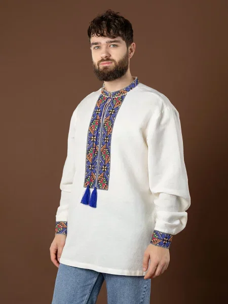 Вишита сорочка Едельвіка молочний