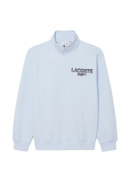 Hanorac cu fermoar Lacoste cu imagine albastru